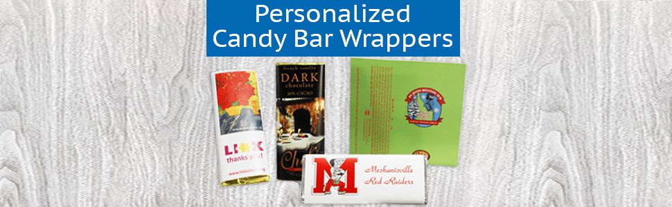 Candy bar wrappers from MOD-PAC