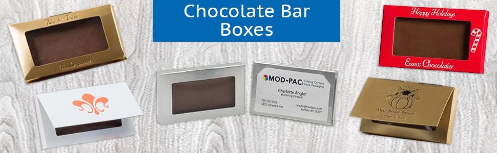 Chocolate candy bar boxes from MOD-PAC