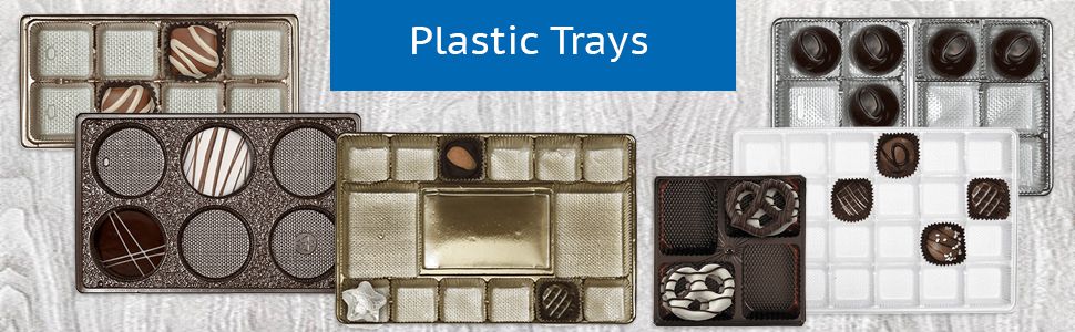 Plastic candy and fudge trays from MOD-PAC