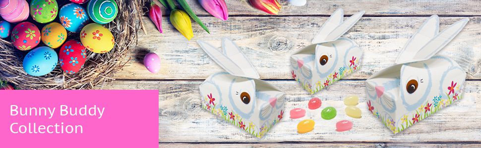 Bunny Buddy collection of confectionery boxes from MOD-PAC