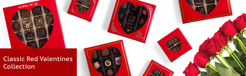 Classic Red collection of confectionery boxes from MOD-PAC