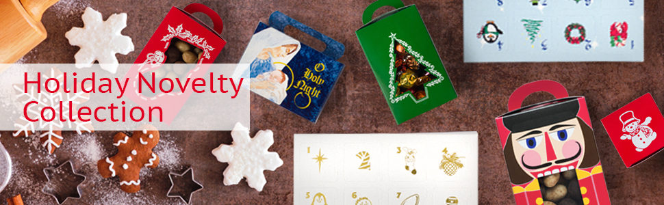 Holiday Novelty collection of confectionery boxes from MOD-PAC