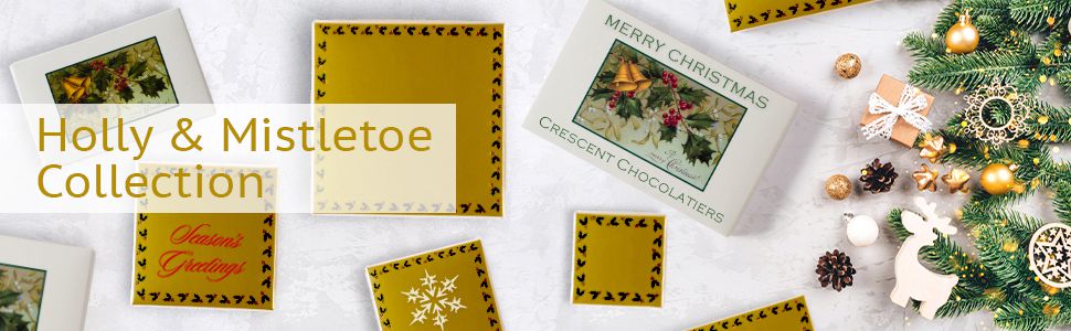 Holly and Mistletoe collection of confectionery boxes from MOD-PAC