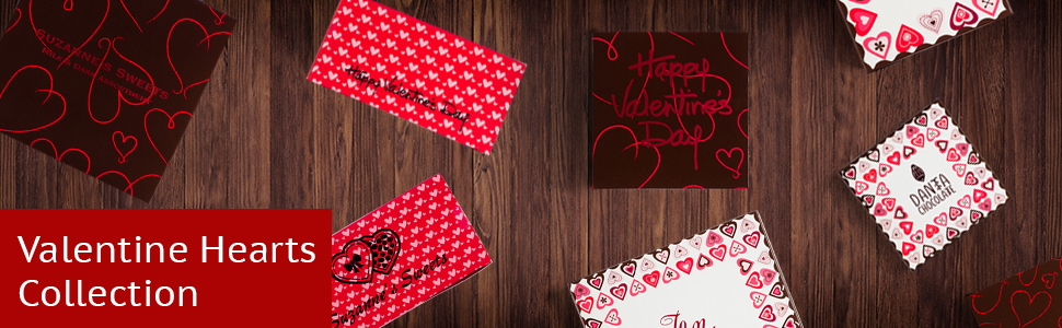 Valentines Hearts collection of confectionery boxes from MOD-PAC